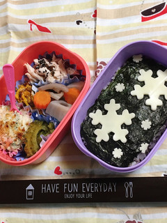 簡単かわいい♪雪の日のり弁-レシピのメイン写真