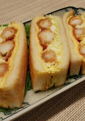 再現レシピ！コンパル風エビフライサンド-レシピのメイン写真