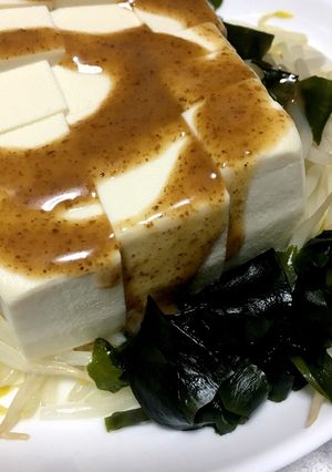 簡単！豆腐とわかめもやしサラダ！-レシピのメイン写真