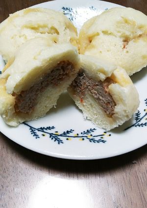 おやつやごはんに☆簡単蒸しパン風肉まん-レシピのメイン写真