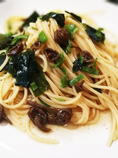 なめことワカメの和風パスタ-レシピのメイン写真