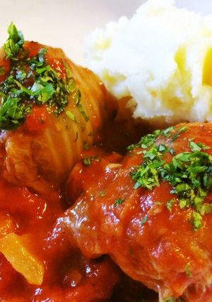 クルッと巻くだけ！ロール白菜ハヤシソース-レシピのメイン写真