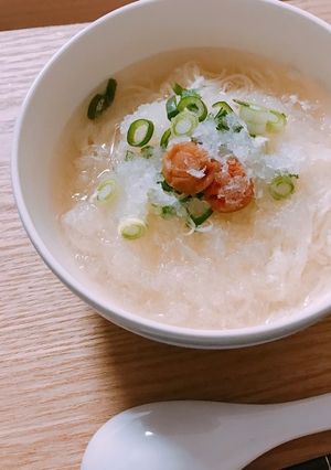 あったか梅おろしそうめん-レシピのメイン写真