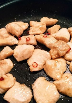 鶏むね肉のピリ辛照り焼き。-レシピのメイン写真