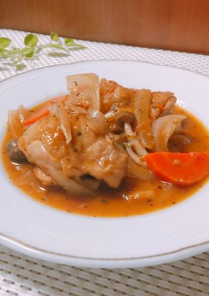 鶏肉とトマトの煮込-レシピのメイン写真