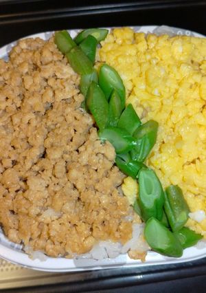 しっかり甘めな甘辛鶏そぼろ弁当-レシピのメイン写真