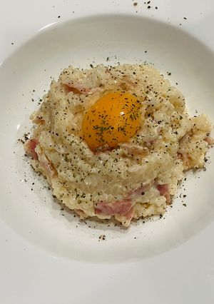 お月見カルボごはん!-レシピのメイン写真