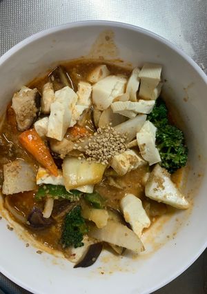 肉無豆腐コク旨クリーミー麻婆味野菜炒め-レシピのメイン写真