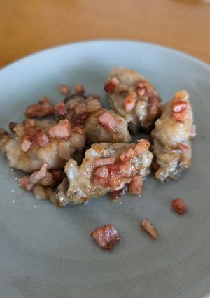 牡蠣のバターソテー  ベーコンの香り添え-レシピのメイン写真