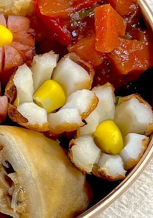 お弁当に🌼ちくわとコーンのお花-レシピのメイン写真