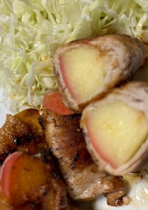 りんご（紅玉）の豚肉巻き-レシピのメイン写真