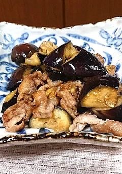 茄子と豚肉の揚げ焼きの甘辛炒め-レシピのメイン写真