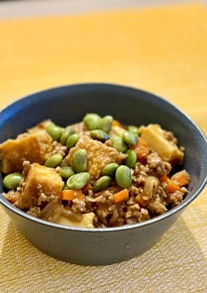 節約&ヘルシー！厚揚げのカレーそぼろ煮-レシピのメイン写真