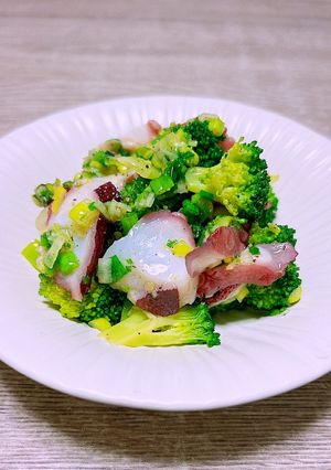 ❤︎タコとブロッコリーのネギ塩ダレ和え❤︎-レシピのメイン写真
