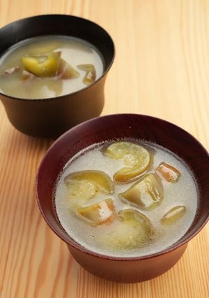 揚げずに簡単★揚げナス風みそ汁-レシピのメイン写真