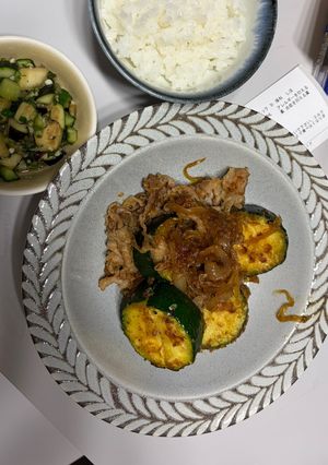 ズッキーニ豚こま和風炒め-レシピのメイン写真