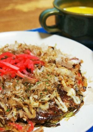 キャベツたっぷり！簡単お好み焼き-レシピのメイン写真