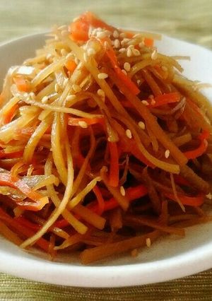 常備菜に♪美味な人参とごぼうのきんぴら♡-レシピのメイン写真