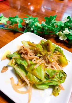 もやしとキャベツだけ！味付き野菜炒め♡-レシピのメイン写真