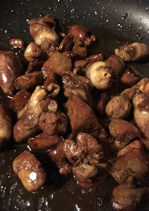 鶏レバーとハツの甘辛煮-レシピのメイン写真