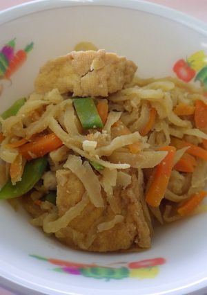 切り干し大根と生揚げのごま煮★宇都宮給食-レシピのメイン写真