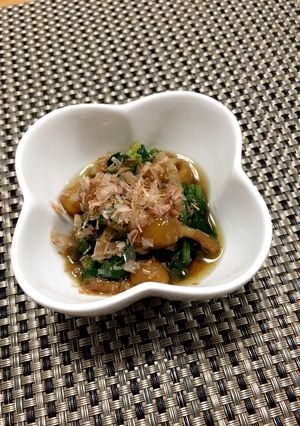 とろとろ〜♡ほうれん草となめこの煮浸し-レシピのメイン写真