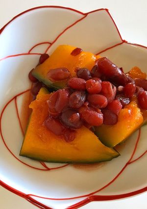 ほっこり箸休め♡かぼちゃの小豆煮-レシピのメイン写真