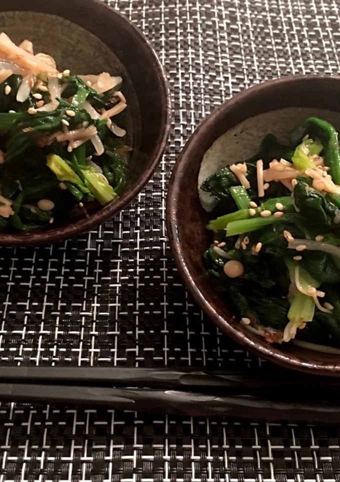 ほうれん草 なめ茸の副菜-レシピのメイン写真