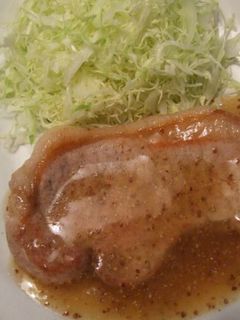 ポークソテー☆粒マスタードソース添え-レシピのメイン写真