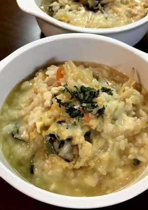 お鍋リメイク！チーズリゾット風-レシピのメイン写真