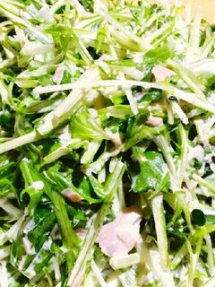 シャキッとコク旨☆水菜のツナマヨ和え-レシピのメイン写真