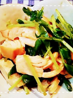 ボールだけで簡単!豆苗とチキンのサラダ-レシピのメイン写真