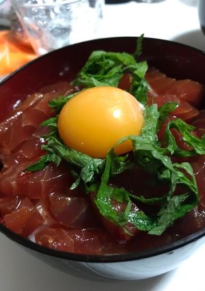ユッケ風〜マグロ漬け丼-レシピのメイン写真