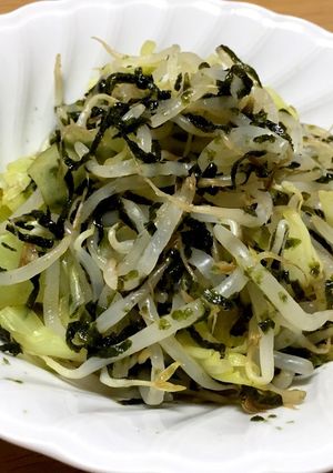 給食の味♡超簡単★菜っ葉ともやしの磯和え-レシピのメイン写真
