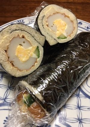 竹輪と炒り卵のロールサンド☆恵方巻-レシピのメイン写真