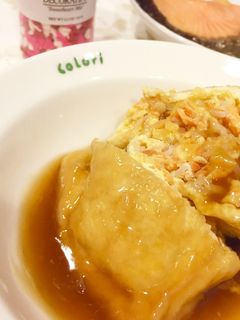 とろんと餡掛け。油揚げの宝袋煮。-レシピのメイン写真