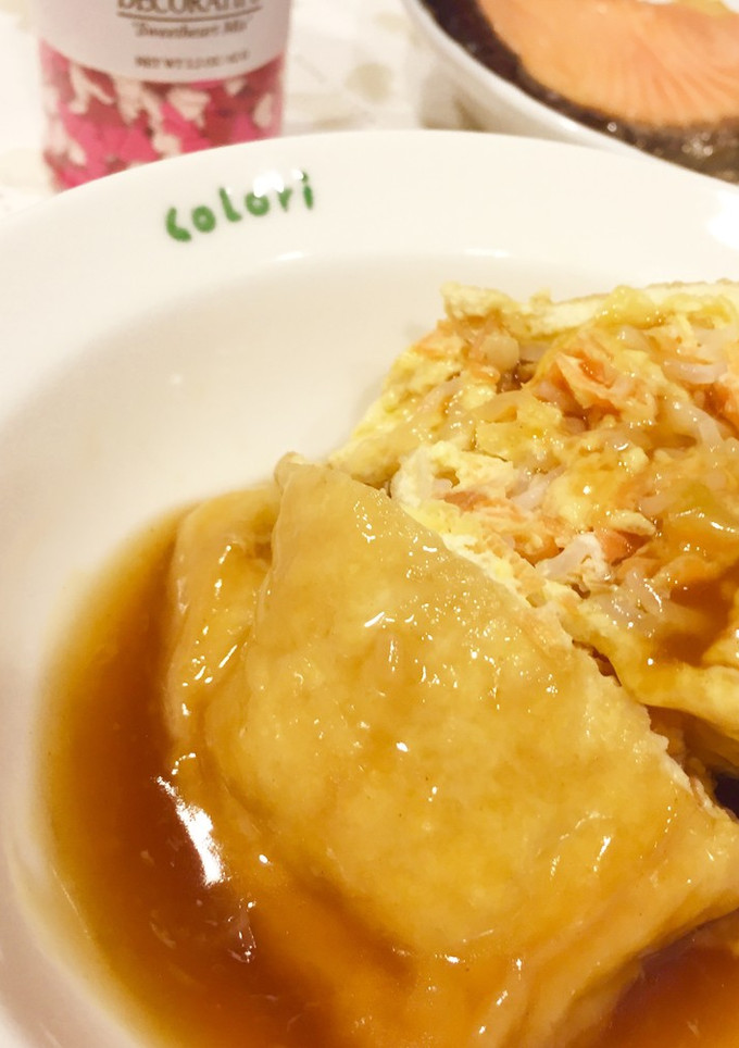 とろんと餡掛け。油揚げの宝袋煮。-レシピのメイン写真