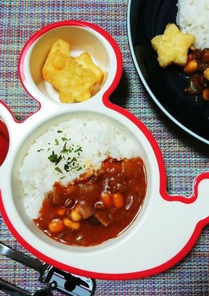 トマトジュースで煮込む豆と茄子カレー-レシピのメイン写真