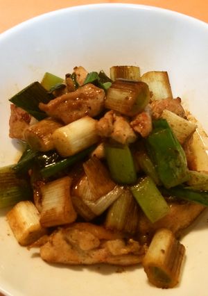 さっぱりポン酢の葱と鶏もも炒め-レシピのメイン写真
