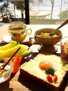 目玉焼きチーズトースト-レシピのメイン写真
