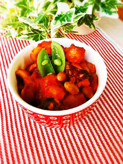 低糖質!タコと豆のトマト煮-レシピのメイン写真