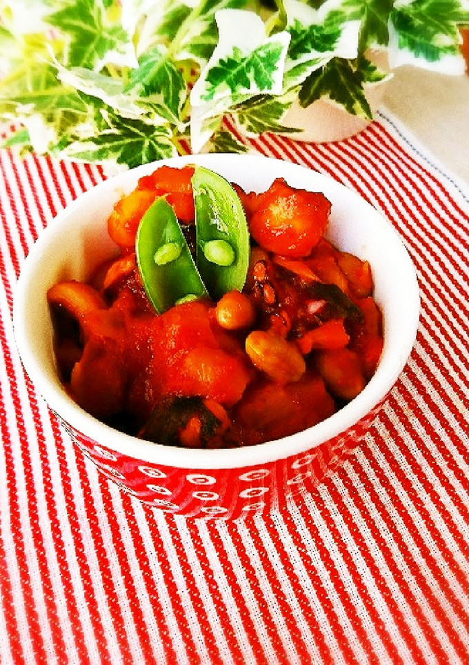 低糖質！タコと豆のトマト煮-レシピのメイン写真