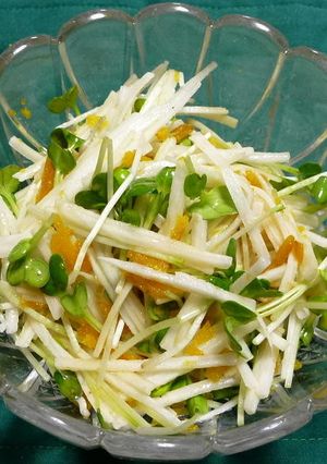 長芋とかいわれ菜のからすみ和え-レシピのメイン写真