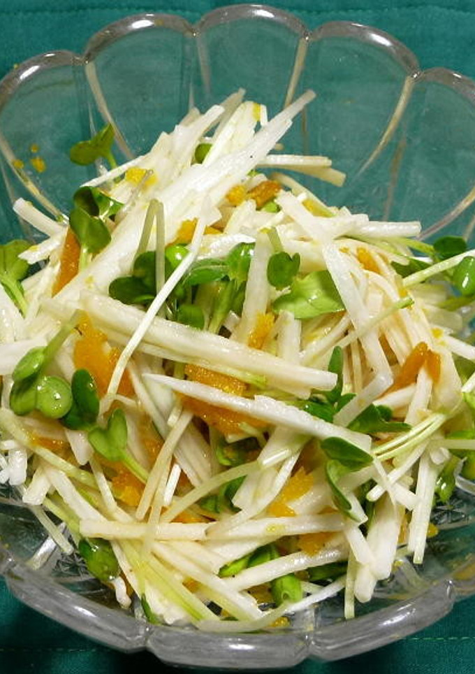 長芋とかいわれ菜のからすみ和え-レシピのメイン写真