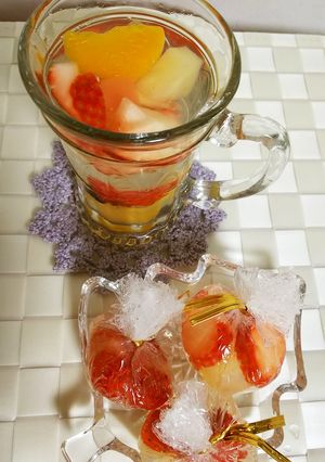 フルーツたっぷり寒天デザート-レシピのメイン写真