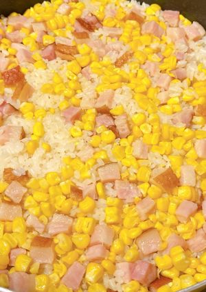 とうもろこしとベーコンのパエリア-レシピのメイン写真