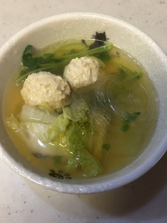 白菜と鶏ミンチの春雨スープ-レシピのメイン写真