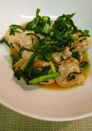 ニラと鶏もも肉さっぱり炒め-レシピのメイン写真