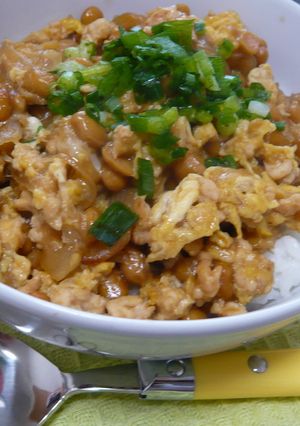 ☆納豆＆親子のコラボ丼☆-レシピのメイン写真