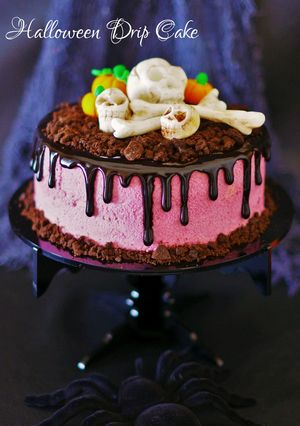 ハロウィンのドリップケーキ-レシピのメイン写真